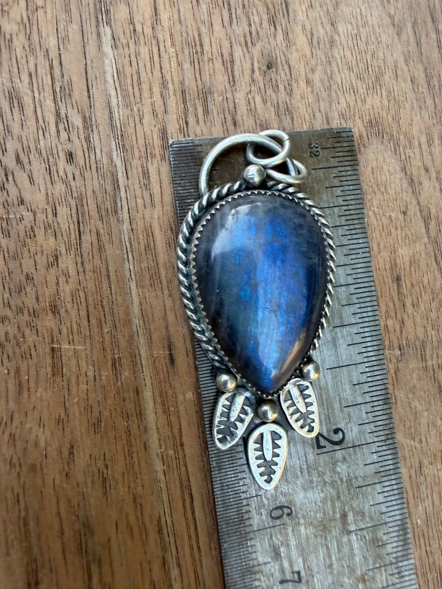 Sterling Silver and Labradorite Dream Catcher Pendant