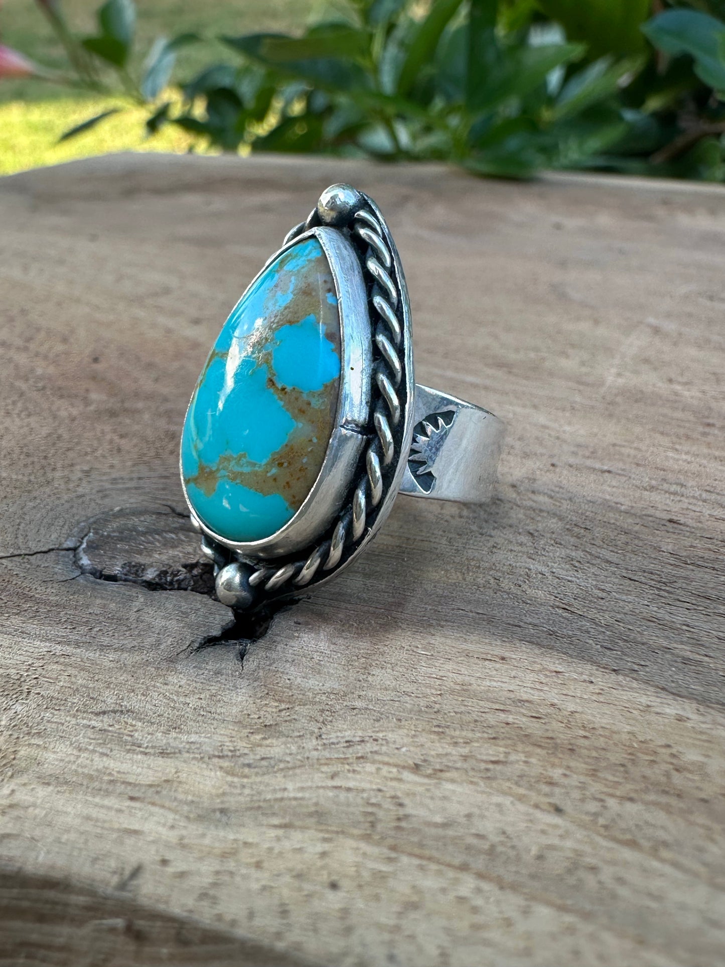 Mountain Sunrise Sterling Silver & Royston Turquoise Ring