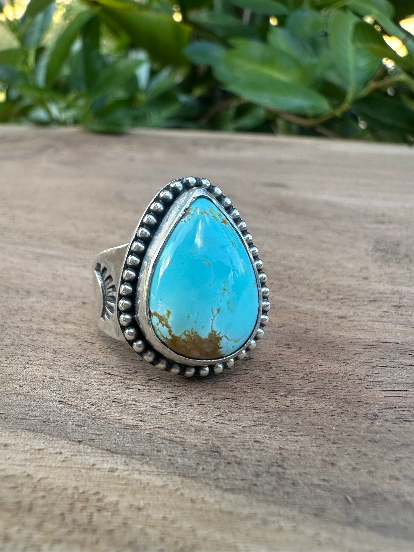 Sun Ray Easter Royston Turquoise and Sterling Silver Ring