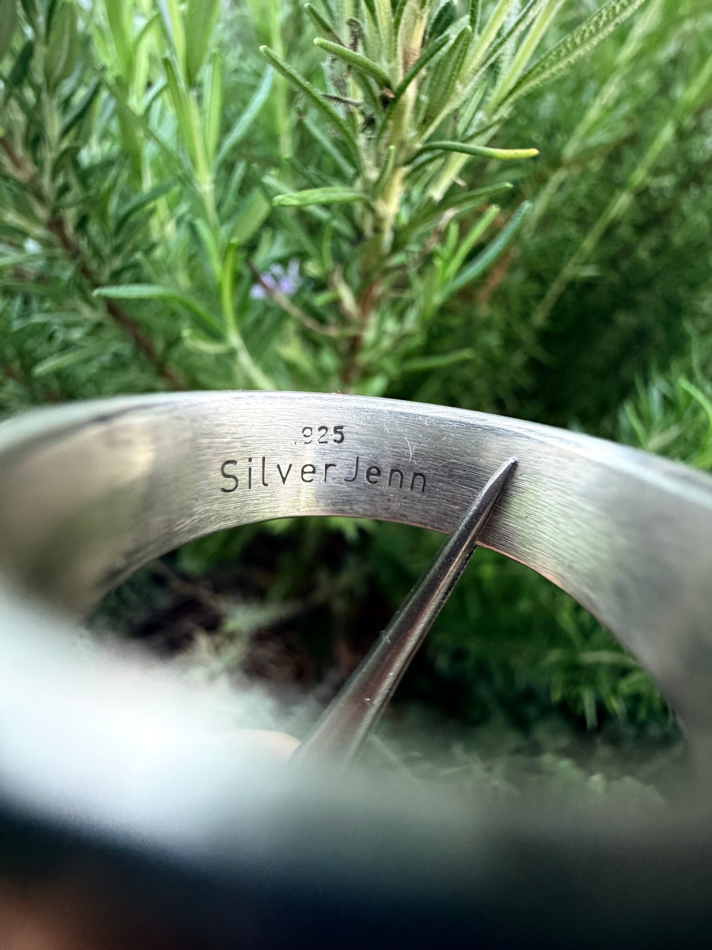 Men’s Sterling Silver Stamped Band~Sunrise