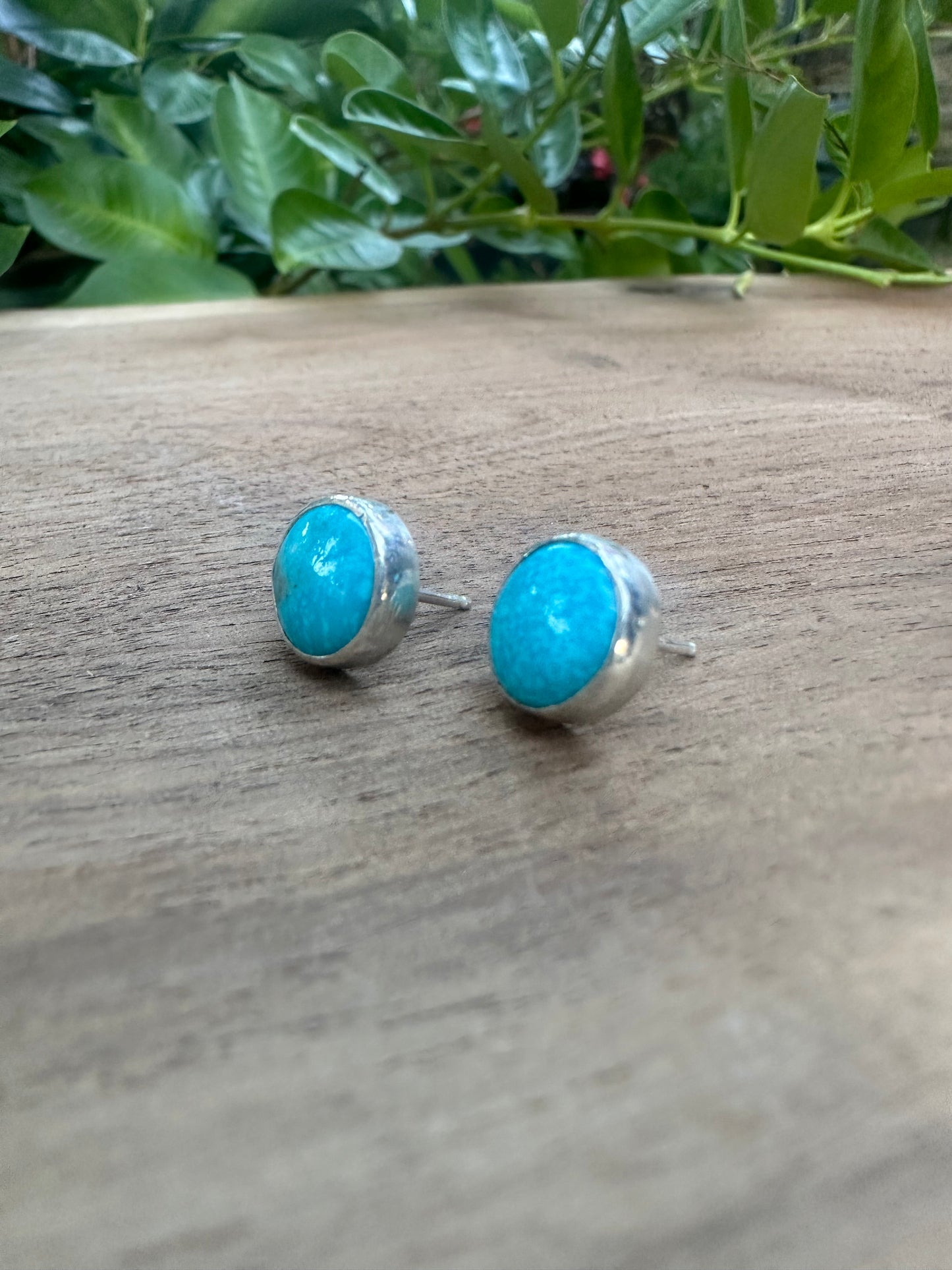 Kingman Turquoise and Sterling Silver Earrings