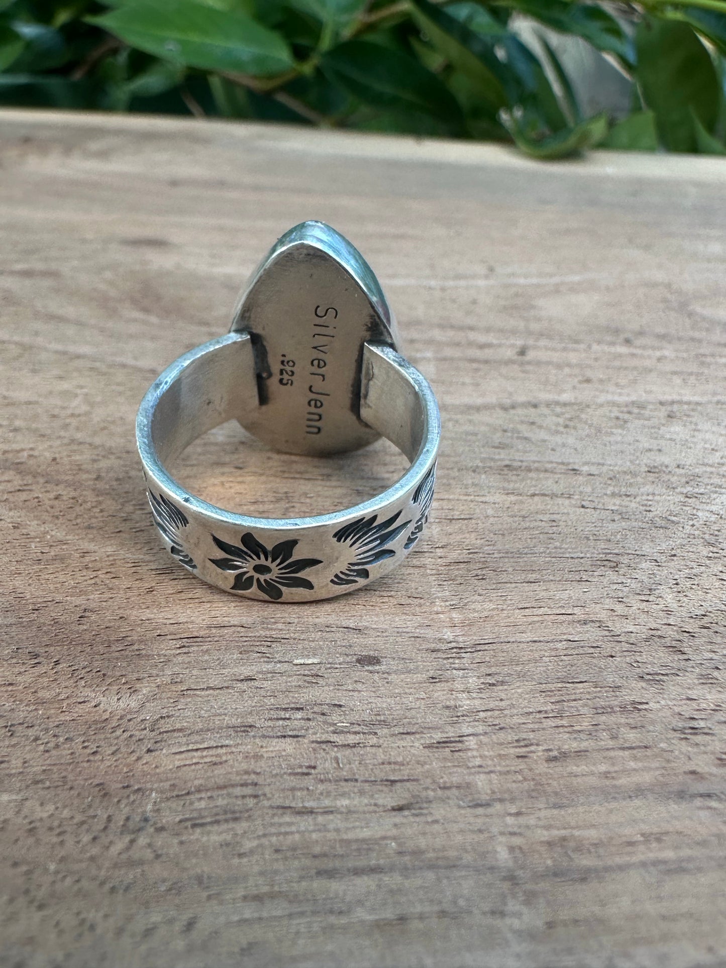 Burning Bush~Sterling Silver and Royston Turquoise Ring