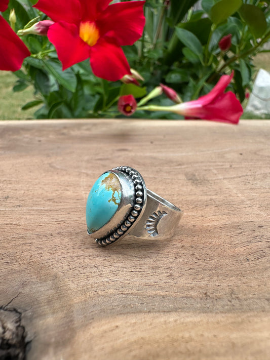 Sun Ray Easter Royston Turquoise and Sterling Silver Ring