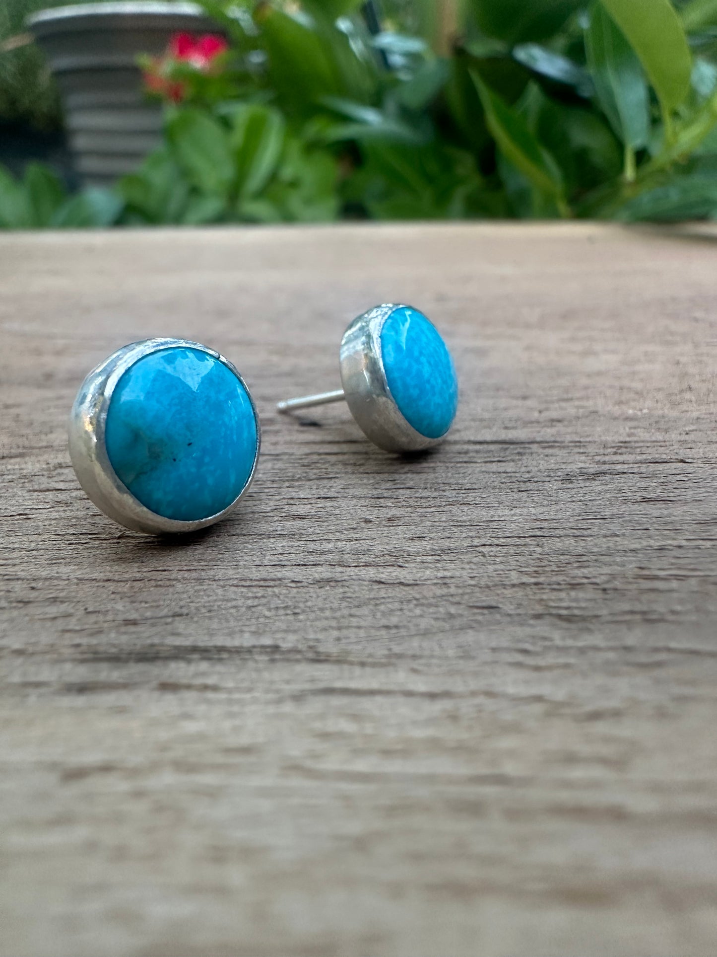 Kingman Turquoise and Sterling Silver Earrings