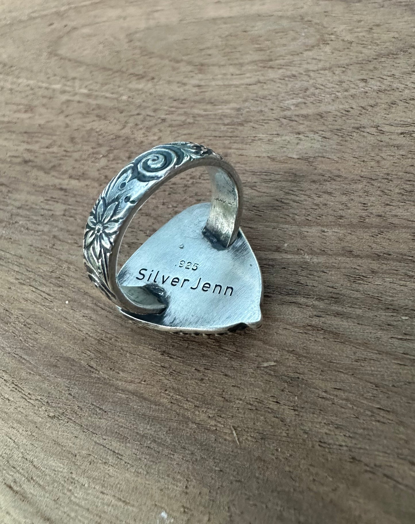 Green Dragon Eye~Synthetic Opal and Sterling Silver Ring