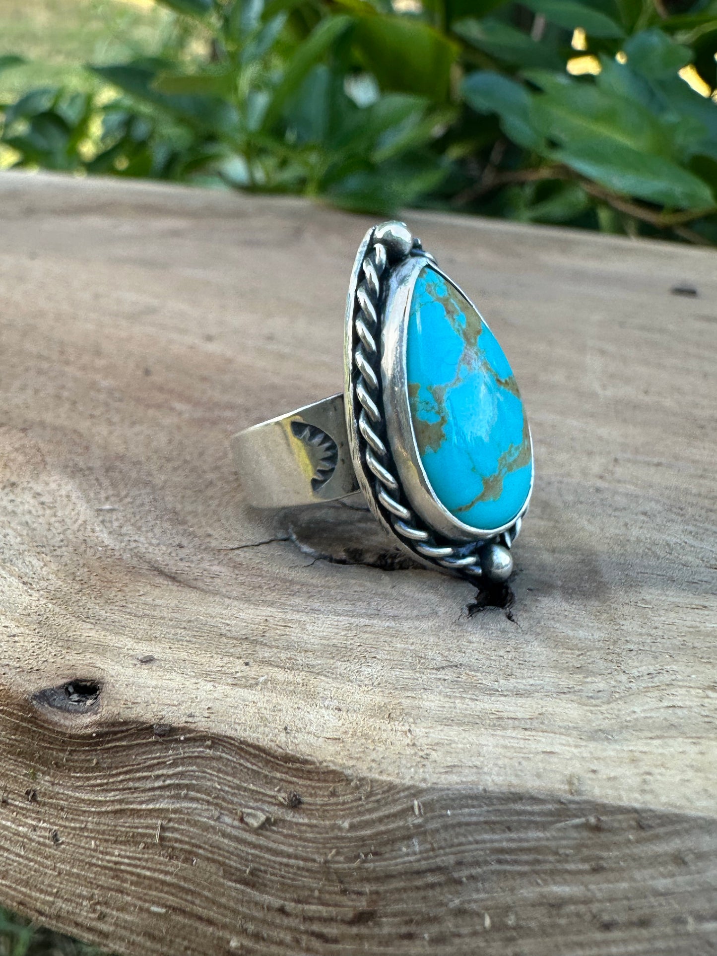 Mountain Sunrise Sterling Silver & Royston Turquoise Ring