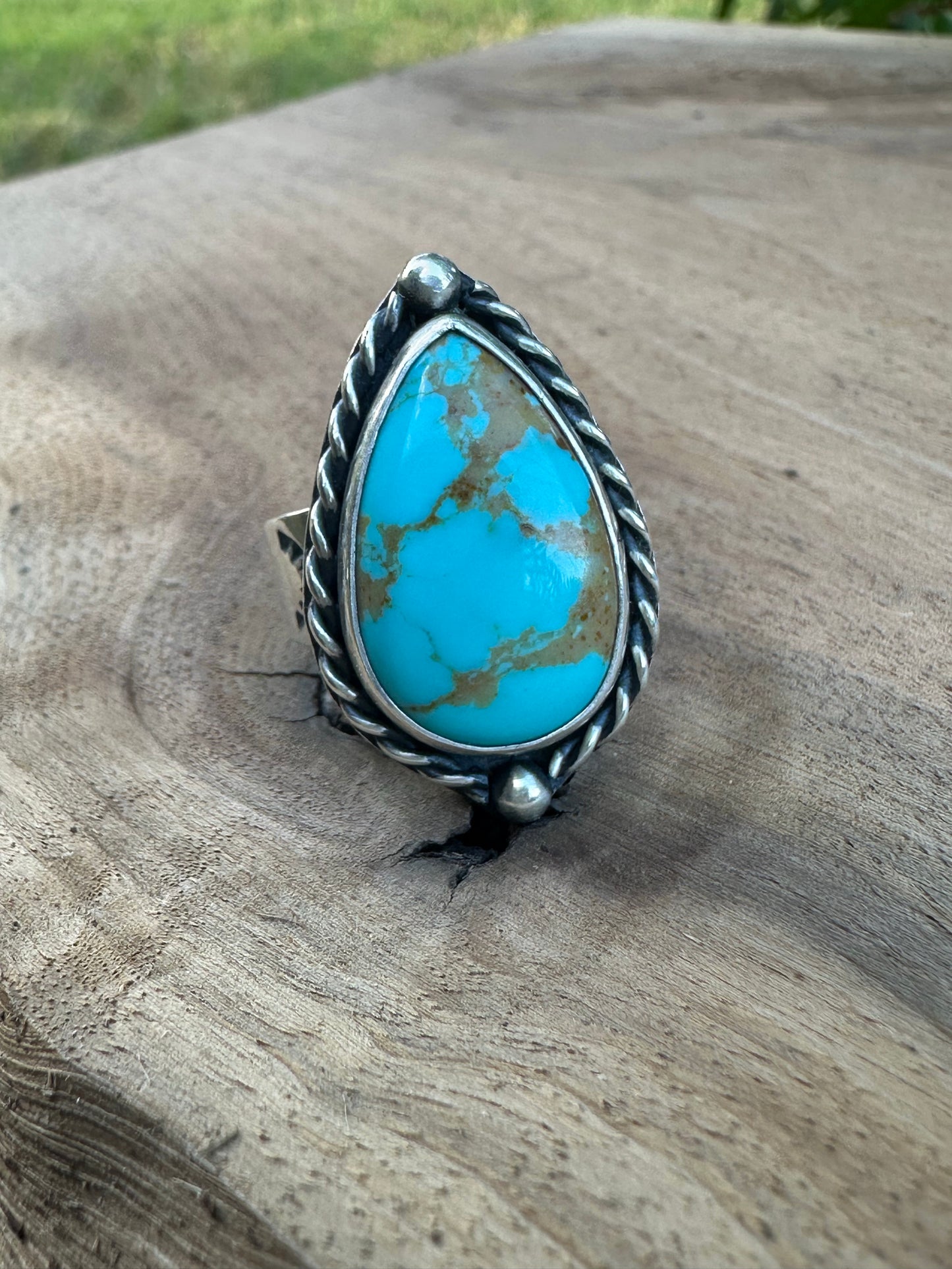 Mountain Sunrise Sterling Silver & Royston Turquoise Ring