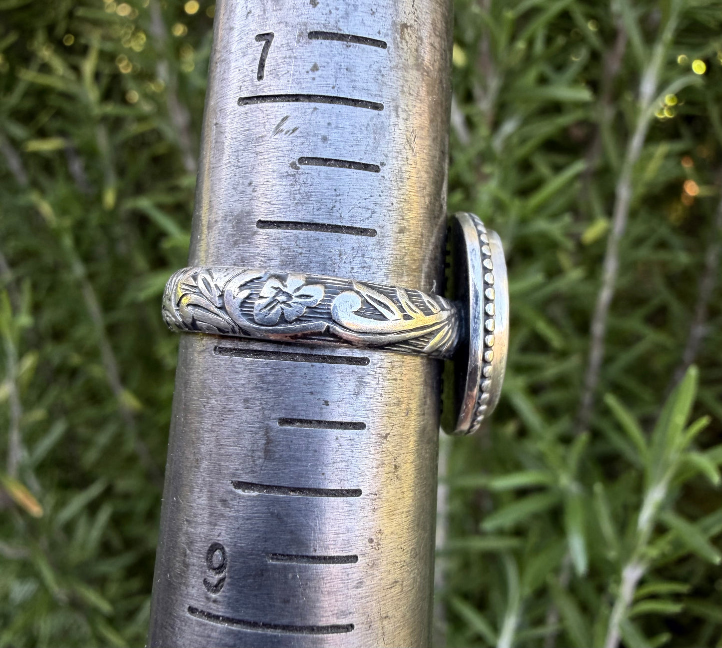 Turquoise and Sterling Silver Ring size 8