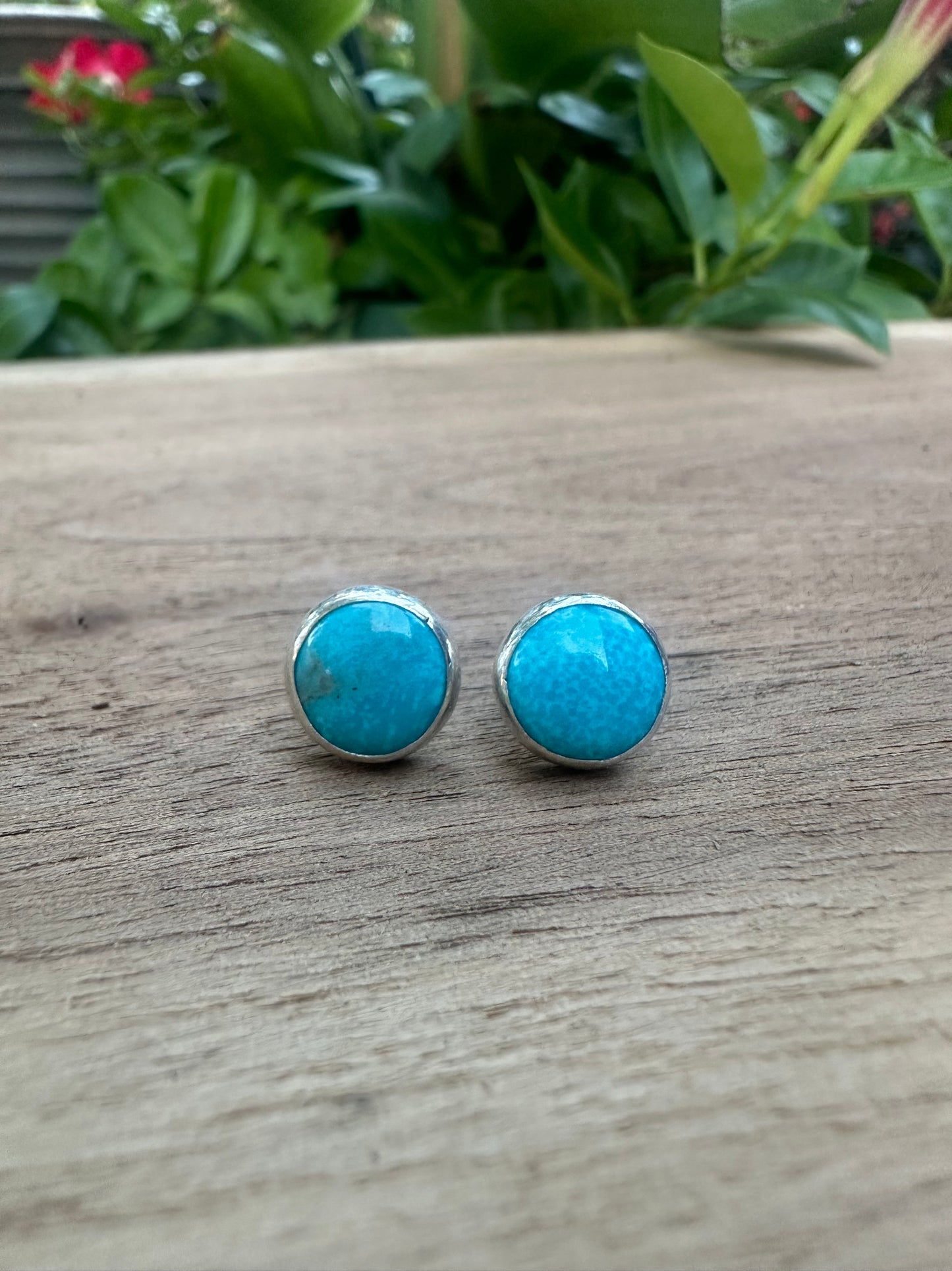 Kingman Turquoise and Sterling Silver Earrings